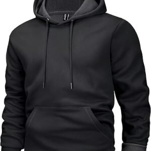 MEN ACTIVE BLACK HOODIE